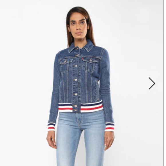 🔥🔥🔥NEW Levi's Original Rib Trim Trucker Denim Jacket - Picture 4 of 7